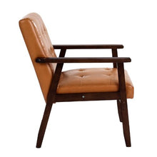 Mid-Century Rattan Accent Chair with Velvet Upholstery (Beige)