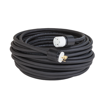 Cable de extensión de 100 pies, 10/3 SOOW, 125 V, con cierre giratorio, 30 A, 1001 