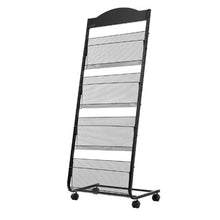 4-Tier Brochure Display Rack with Wheels Floor Stand HS-Z13