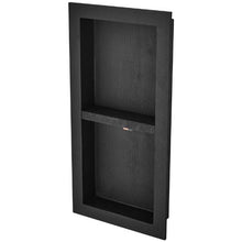 16 x 32 Inch Shower Niche Tile-Ready Double Shelf (Black)
