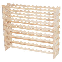 96 Bottle Stackable Wine Rack – 8-Tier Solid Wood Freestanding Storage for Pinot Noir – Modular Floor Wine Holder