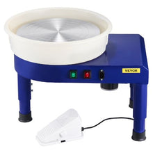 Pottery Wheel 14" Ceramic Forming Machine 60–300 RPM Foot Pedal (Blue)