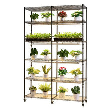 6-Tier Plant Shelf with Grow Light 71in Indoor Plant Stand with Wheels 200W Full Spectrum LED Lights & Timer