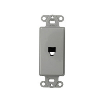 6P4C Telephone Decora Insert Screw Terminal Gray 40649-GY