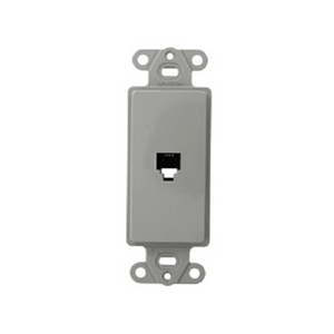 6P4C Telephone Decora Insert Screw Terminal Gray 40649-GY