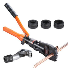 Copper Pipe Crimping Tool with 1/2", 3/4", 1" Jaws Copper Tube Fittings Pipe Crimpers for Narrow Spaces and Tee Fittings