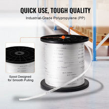 1/2" x 528' Flat Rope Polyester Printed Webbing Cable Pulling Tape