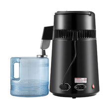 4L Water Distiller 1.05 Gallon Pure Water Purifier for Home 750W Stainless Steel Interior Countertop Distilled Water Maker -( Black)