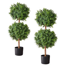 36 In Artificial Topiary Boxwood Double Ball 2 Set for Outdoor&Indoor