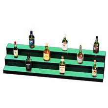 LED Lighted Liquor Bottle Display, 3-Tier 48" Illuminated Bar Shelf with RF Remote & Multicolor Lighting