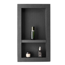 16 x 28 Inch Shower Niche Recessed Wall Storage with Adjustable Shelf (Black)