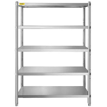 48 X 18 In Stainless Steel Shelving  5 Tier Adjustable Shelf Storage for Kitchen RK48-5T
