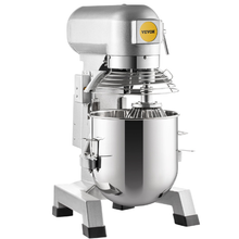 Commercial Food Mixer 15 Qt 500W 3-Speed Dough Hook & Whisk