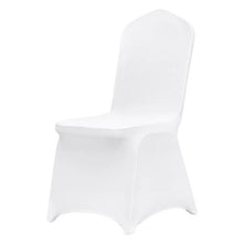 12PCS Stretch Spandex Folding Chair Covers Universal Fitted Washable Slipcovers for Wedding Banquet Party & Dining (White)