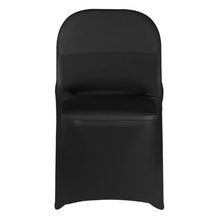 150PCS Stretch Spandex Chair Covers Flat-Front Polyester Slipcovers for Wedding Banquet & Dining Chairs (Black)