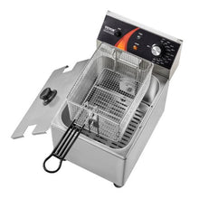 Commercial Deep Fryer 1750W Electric Countertop Fryer 12Qt/11.5L Stainless Steel with Basket & Temp Control