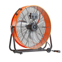24 Inch Industrial Drum Fan - 8,600 CFM High Velocity 3-Speed Floor Fan with 360° Tilt & 0-2H Timer