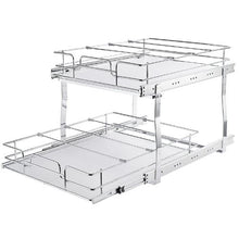 20W×21D×15H inches Heavy Duty Slide Out Pantry Shelves Steel Roll Out Drawers Sliding for Kitchen LX-C9276