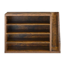 4 Compartments Literature Organizer with Detachable Shelves Wooden Mailbox Sorter  for File Document Paper (Brown)