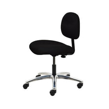 17" H - 22" H Desk Height Fabric Chair No Arms AL12-F-BLACK-351 Black