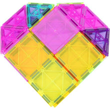 Magnetic Tiles 55PCS Building Blocks Set with Car Base & Digital Cards, STEM Toy for Kids 4+