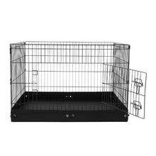 Dog Playpen 4-Panel 24" x 36" Foldable Metal Fence with Door & Pad