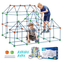 180 PCS Kids Fort Building Kit, STEM Construction Castle Toy Set