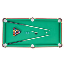 4.5ft Folding Pool Table – Brown Frame Blue Cloth for Family Use Recreation Room