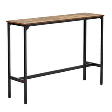 Rustic 55 In High-Top Bar Table Sturdy Metal Frame Cocktail Counter Easy Assembly