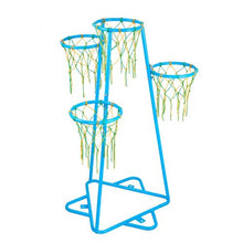4-Hoop Kids Basketball Set, Adjustable Stand, 3 Balls, Indoor/Outdoor Toy for Boys & Girls