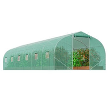 29.53x9.84x6.6 Ft Green Galvanized Frame PE Cover Walk-in Tunnel Greenhouse HS-F039