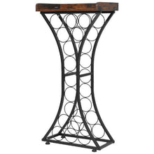 14 Bottles Wine Rack with Wood Tableto Cabinet For Home Bar Kitchen (8 Layers)