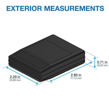 2.20"W x 2.80"L x 0.71"H Faceplate Handheld Enclosure Without Pocket Clip M4,BK