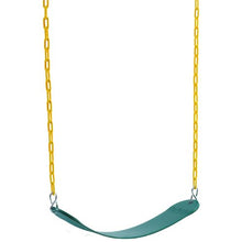 Green Swing Seats – 66" Coated Chains & Snap Hooks, 300 lbs Capacity (2-Pack)