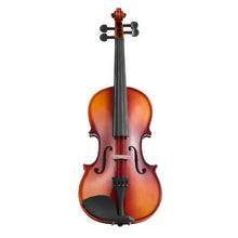 4/4 Full Size Violin Set for Adults Glossy Brown Solid Wood Fiddle with Hard Case & Accessories