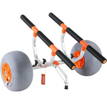 Heavy Duty Foldable Kayak & Canoe Cart – 12" Tires Adjustable 6.7"-17.3" 350 lbs Capacity Paddleboard & Jon Boat Trolley