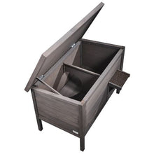 Weatherproof Outdoor Cat House with Foam Insulation PVC Door Flaps Open Roof and Window 34"L x 22"W x 27"H
