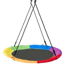 40" Multicolor Saucer Tree Swing – 750 lbs Capacity, 900D Oxford Seat with Straps & Adjustable Ropes