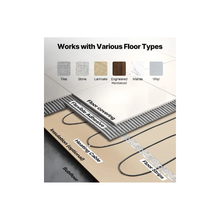 200 sqft Electric Heated Flooring Cable Kit With Digital Thermostat SHHC-K-2400