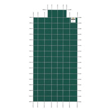 20x40 ft Pool Safety Cover with 4x10 ft Center End Step Mesh Winter Cover (Green)