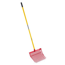 Heavy Duty Manure Fork – 18-Tine Angled Pitchfork with 61" Fiberglass Handle for Stable Hay & Farm Cleaning