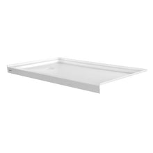 60 x 36 Inch Shower Pan Single Threshold Shower Base with Left Drain (White)