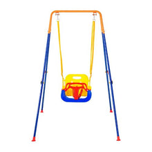 3-in-1 Toddler Swing Set with Foldable Metal Stand & Sandbags – Indoor/Outdoor for Kids & Teens