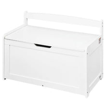 Wooden Kids Toy Chest with Safety Hinge (White)