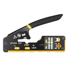RJ45/RJ11/RJ12 Crimping Tool Kit 4/6/8-Pin 50 Connectors & Boots Cable Tester