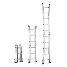 11 FT Telescoping A-Frame Ladder Compact Aluminum Extension Ladder 330 LB Capacity