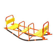 2-Seat Kids Metal Seesaw, Rocking Teeter Totter with Handles, 200 lbs Capacity, Outdoor Toy for Ages 3+