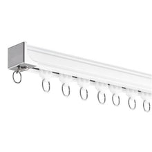 11.8 FT/3.6M Ceiling Curtain Track Sliding Track with Hooks Ceiling/Wall Mount (White)