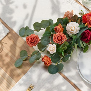 Orange Floral Centerpieces Freestanding Flower Arrangements for Wedding JN-PJ-01 (Pack of 4)