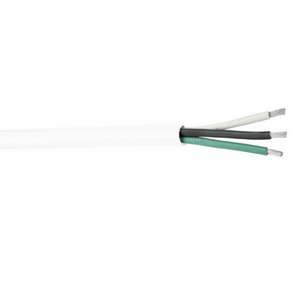 10 AWG 3 Conductor White Jacket Round Boat Cable (Standard Lengths)